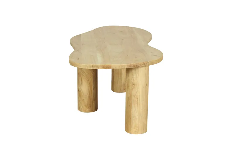 Couchtisch ETHAN / Tischplatte und Gestell in schwarz oder naturfarben (Akazie) / Wohnzimmertisch / Beistelltisch / Maße: B 110, H 45, T 55 cm
