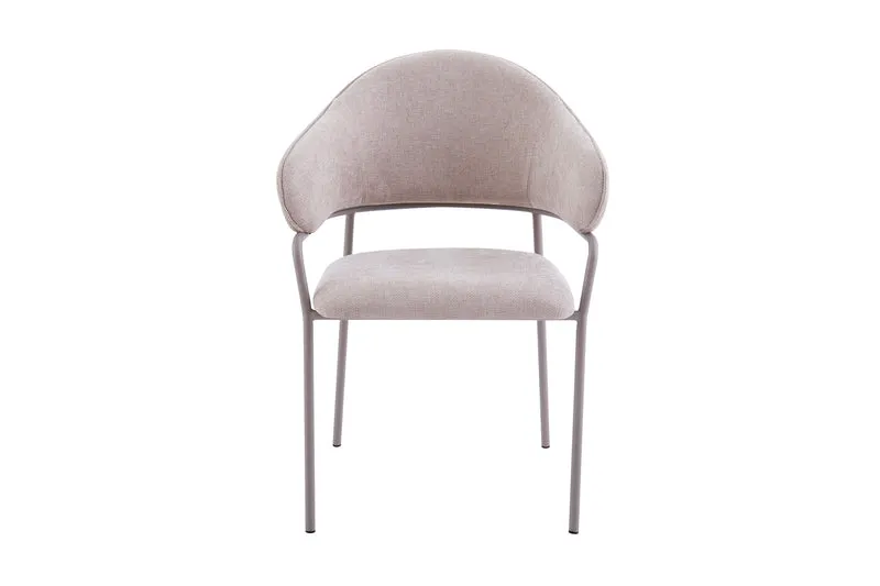 Stuhl 2-er Set CURVE / Webstoffbezug in dunkelgrau, dunkelgrün oder taupe, Gestell in schwarz / Esszimmerstuhl / Küchenstuhl / Maße: B 60 x H 86 x T 58 cm