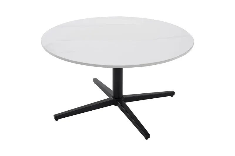 Couchtisch CUP / Tischplatte in weiß, Gestell in schwarz / Wohnzimmertisch, Sofatisch, Beistelltisch / Maße: B 70, H 36,5, T 70 cm
