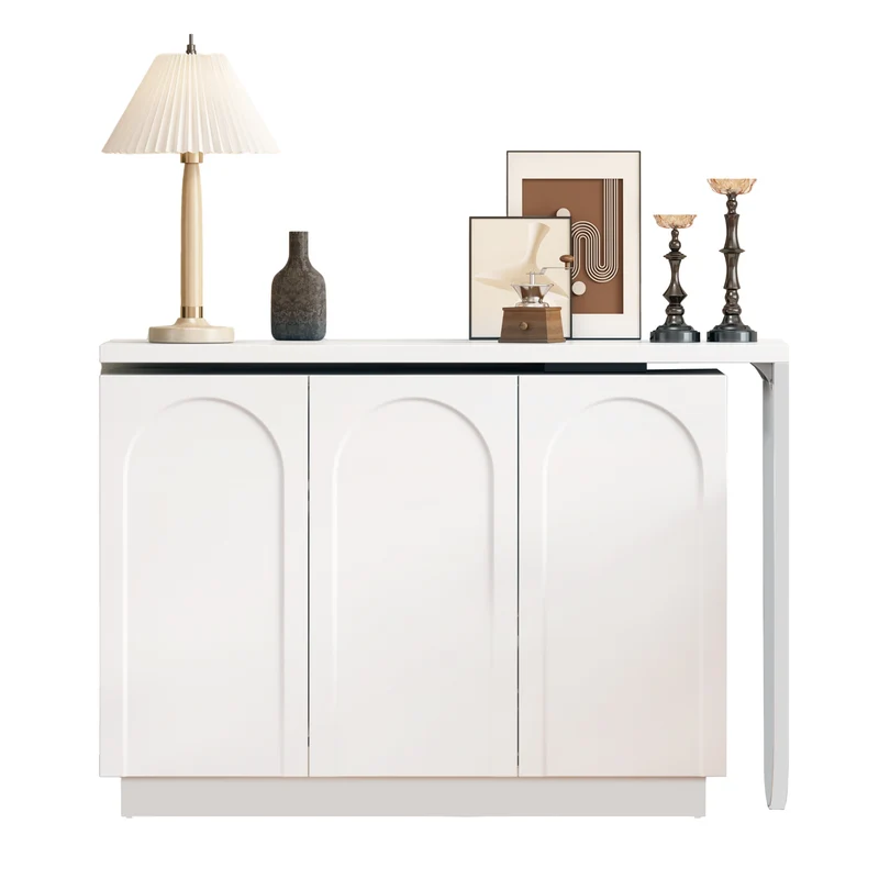 Drehbarer L-förmiger Eck-Schreibtisch mit Schrank