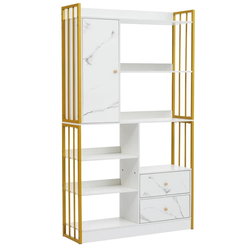 Bücherregal mit Türen und Schubladen, Stahlregal