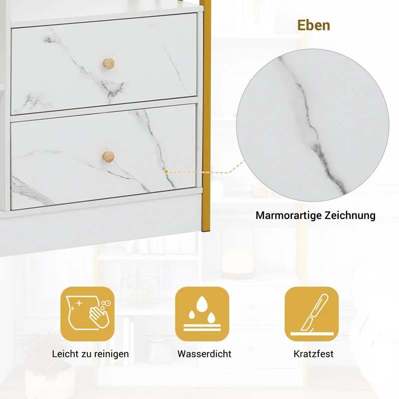 Bücherregal mit Türen und Schubladen, Stahlregal
