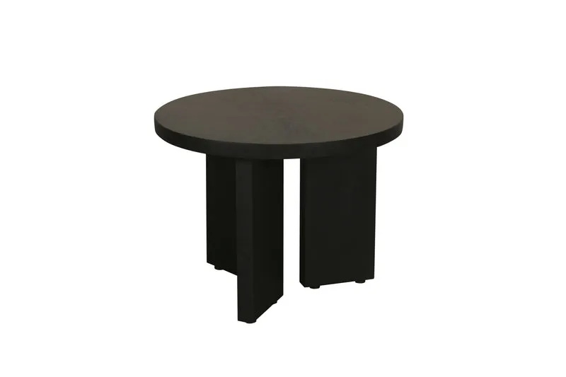 Beistelltisch ROUND / Rund / Massivholz Mango schwarz / D 40, H 30 cm oder D 60, H 41 cm