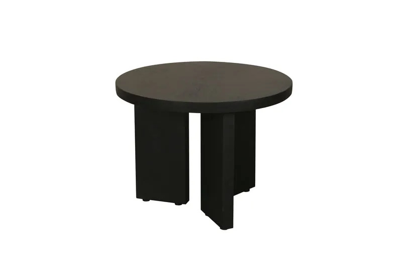 Beistelltisch ROUND / Rund / Massivholz Mango schwarz / D 40, H 30 cm oder D 60, H 41 cm