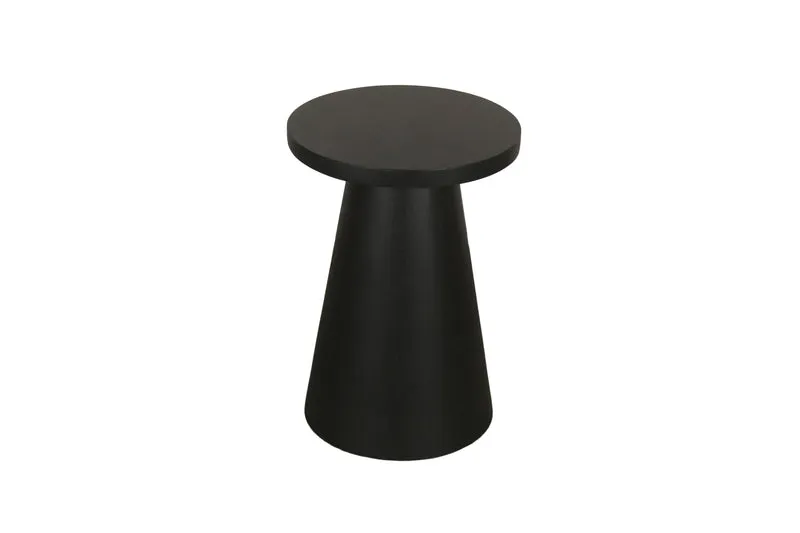 Beistelltisch CONE / Massivholz Akazie schwarz oder white wash lackiert / D 35, H 60 cm oder D 40, H 50 cm
