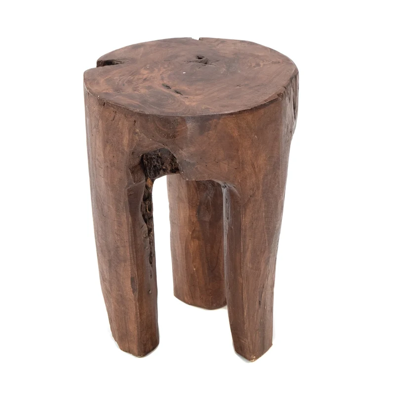BAUMSTAMM HOCKER "LOG" | 41x29 cm (HxB), braun | Sitzhocker