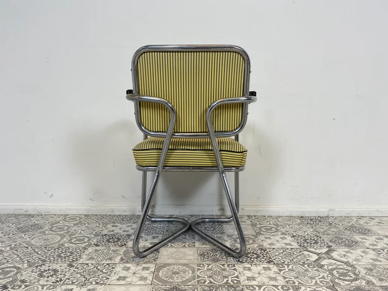 WMK Berühmter skandinavischer freitragender Stahlrohr Designersessel Attr von Fritz Hansen , 1930er Jahre