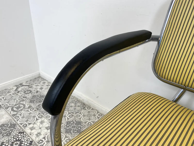 WMK Berühmter skandinavischer freitragender Stahlrohr Designersessel Attr von Fritz Hansen , 1930er Jahre