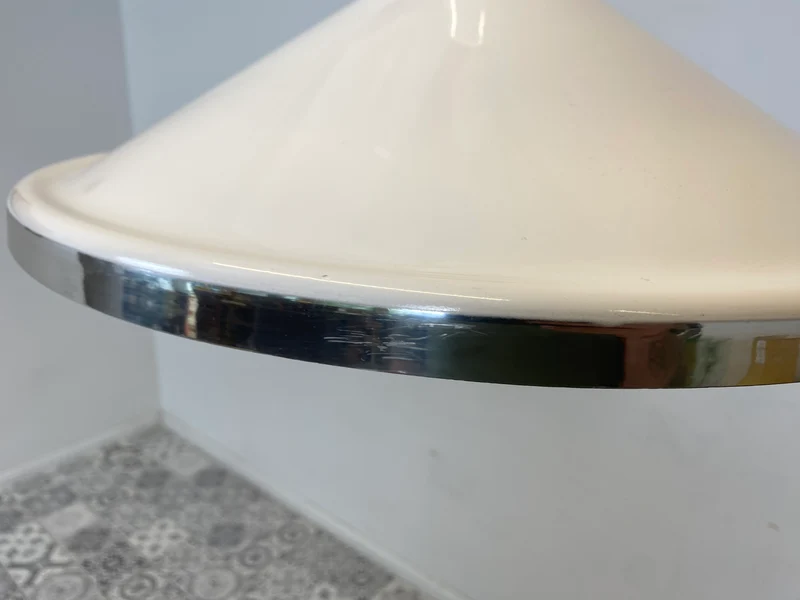 WMK Gut erhaltene skandinavische Designer Pendelleuchte Gustaf von alta design aus Aluminium und Chrom
