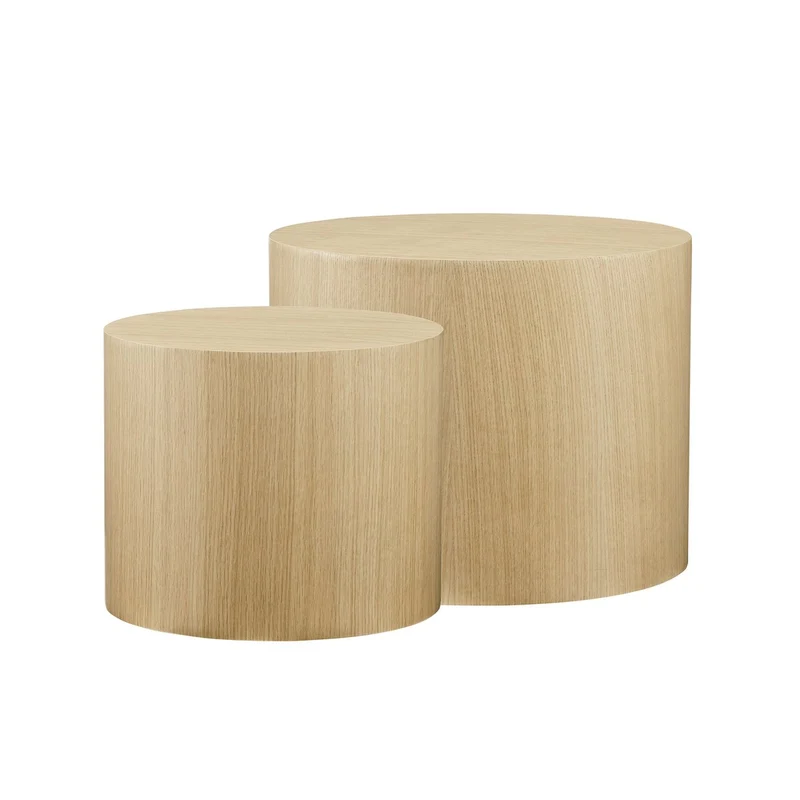 Couchtische mit Eichenfurnier, Natur – 2er-Set