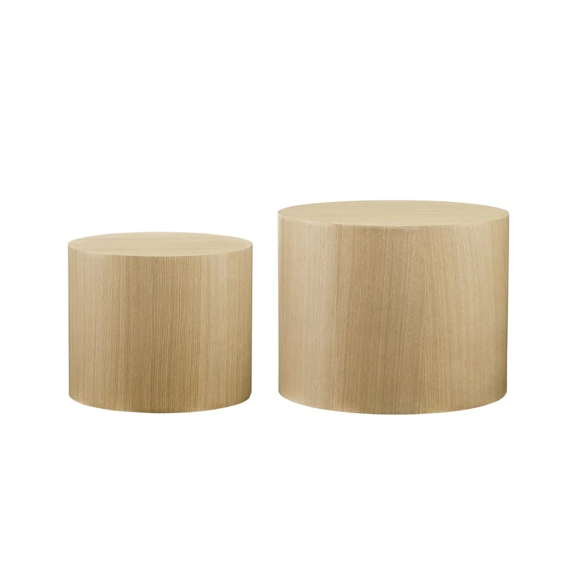 Couchtische mit Eichenfurnier, Natur – 2er-Set