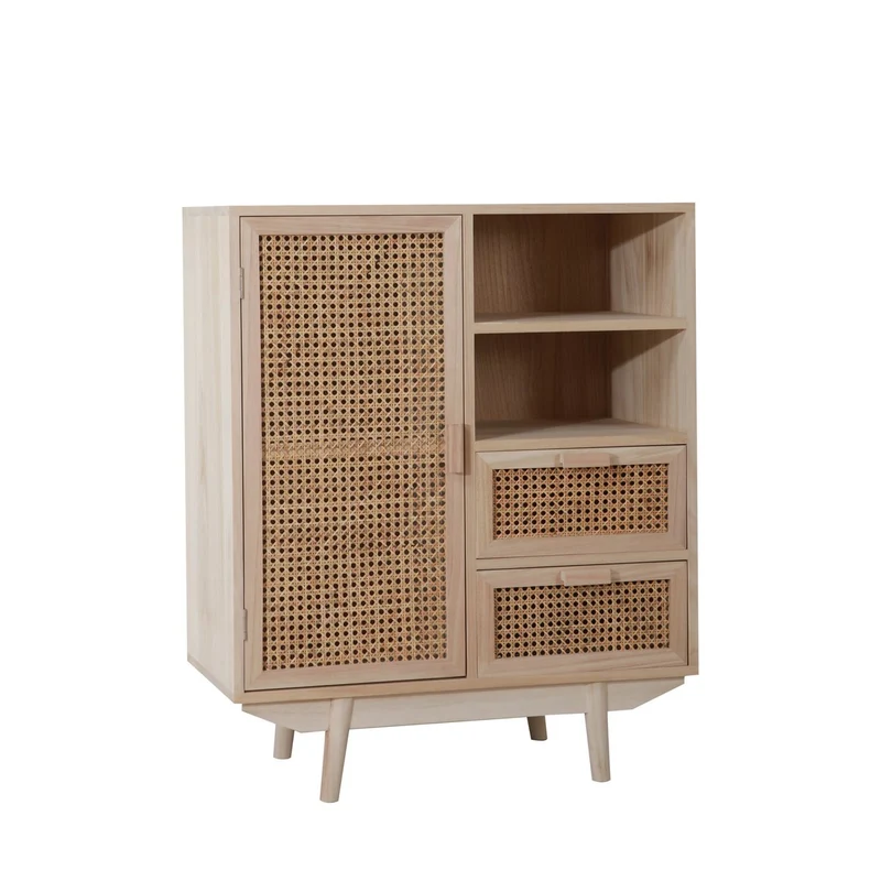 Sideboard mit Rattanfront – Natur, 70 cm