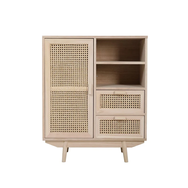Sideboard mit Rattanfront – Natur, 70 cm