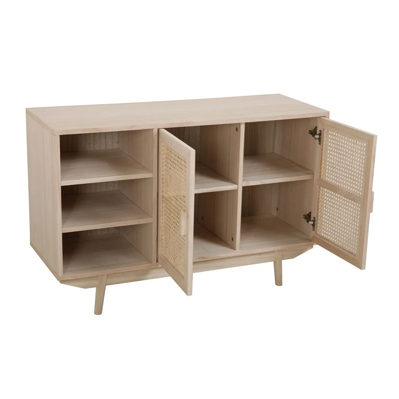 Sideboard mit Rattanfront – Natur, 100 cm