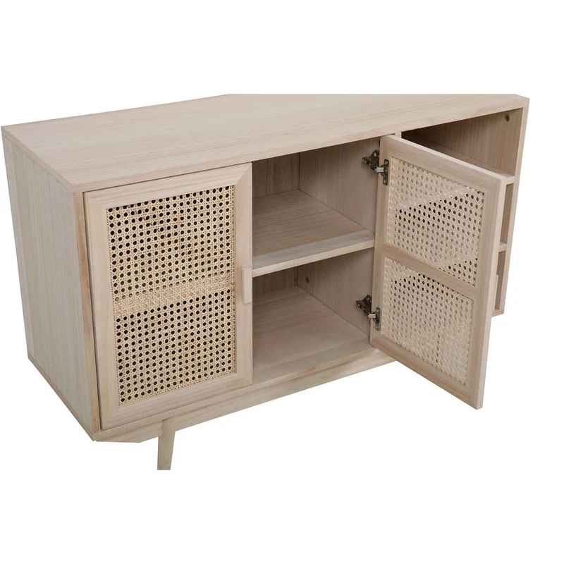 Sideboard mit Rattanfront – Natur, 100 cm