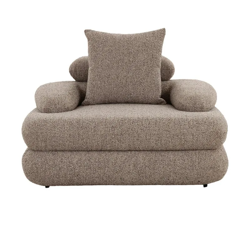Pole to Pole Loungesessel Cairo – Sand-Bouclé, 117 × 103 × 70 cm