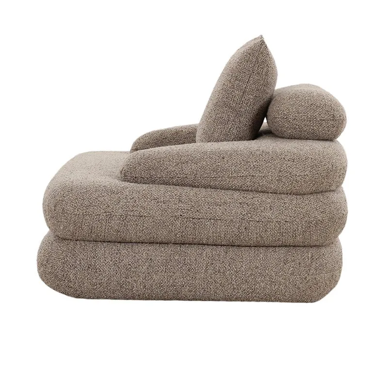 Pole to Pole Loungesessel Cairo – Sand-Bouclé, 117 × 103 × 70 cm