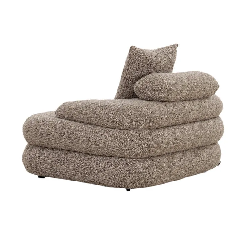 Pole to Pole Loungesessel Cairo – Sand-Bouclé, 117 × 103 × 70 cm