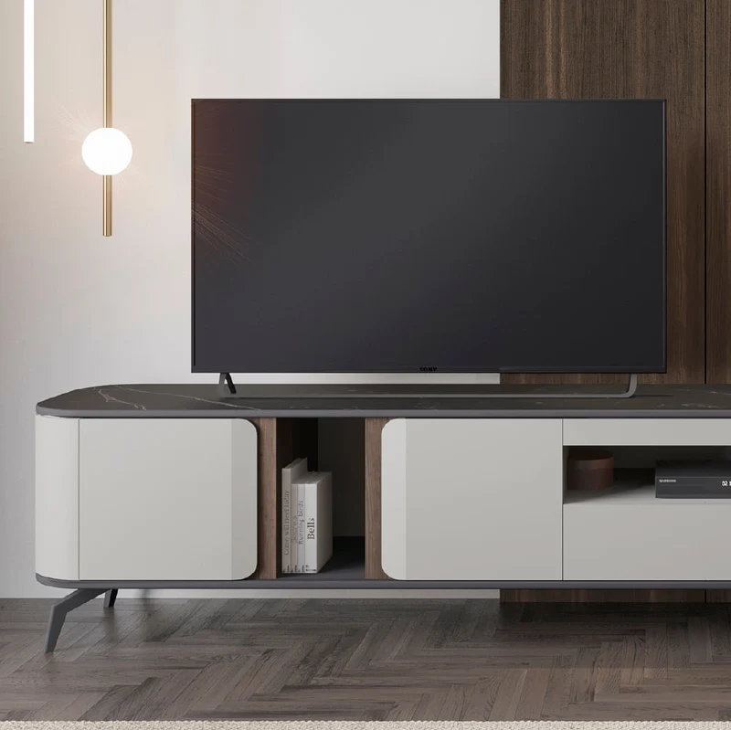 Evanyrouse Tepui TV-Möbel 2 Türen + 1 Schubladen 210 cm mit Füßen