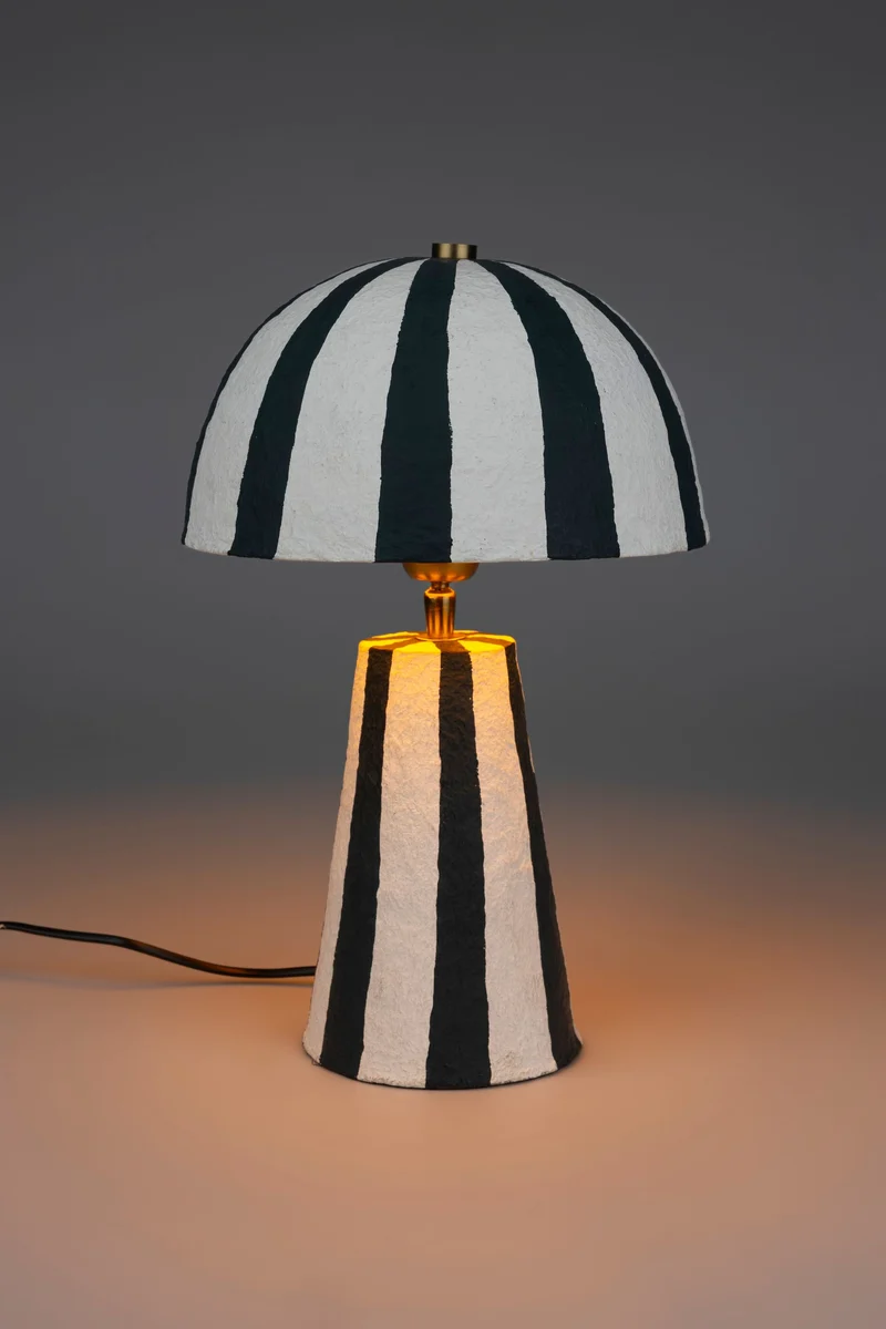 Bold Monkey Tischleuchte Zebra Rebel – Schwarz, 25 × 25 × 40 cm