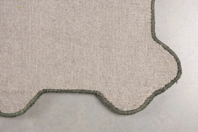 Bold Monkey Teppich Sugar Lines – Grün, Wolle, 230 × 160 × 2 cm