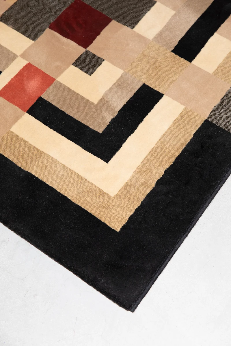 Bold Monkey Teppich Urban Maze 200 × 200 cm – Bunt