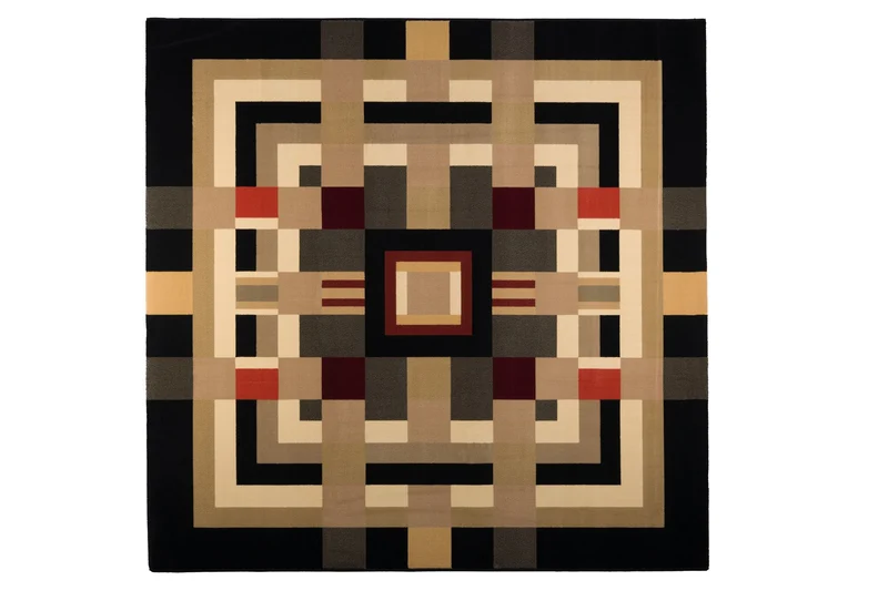 Bold Monkey Teppich Urban Maze 200 × 200 cm – Bunt
