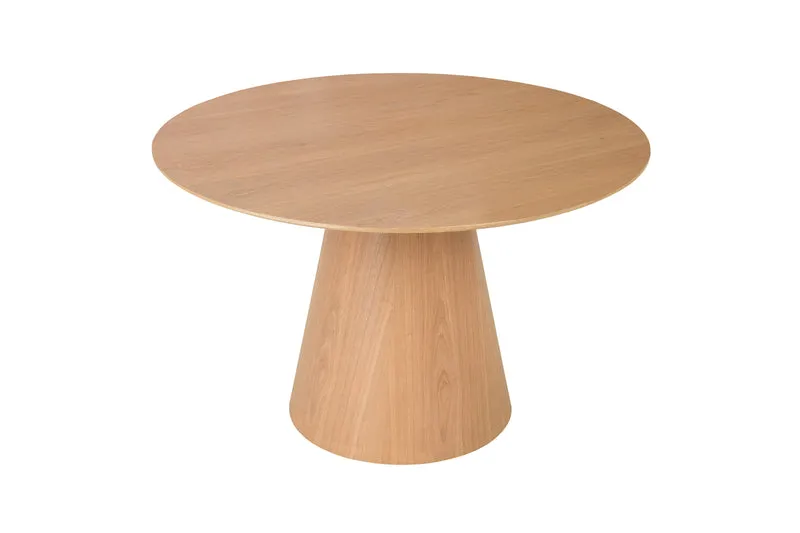 Esstisch ROND / runde Tischplatte / Echtholz-Furnier Eiche natur / für bis zu 5 Personen / D 120, H 75 cm