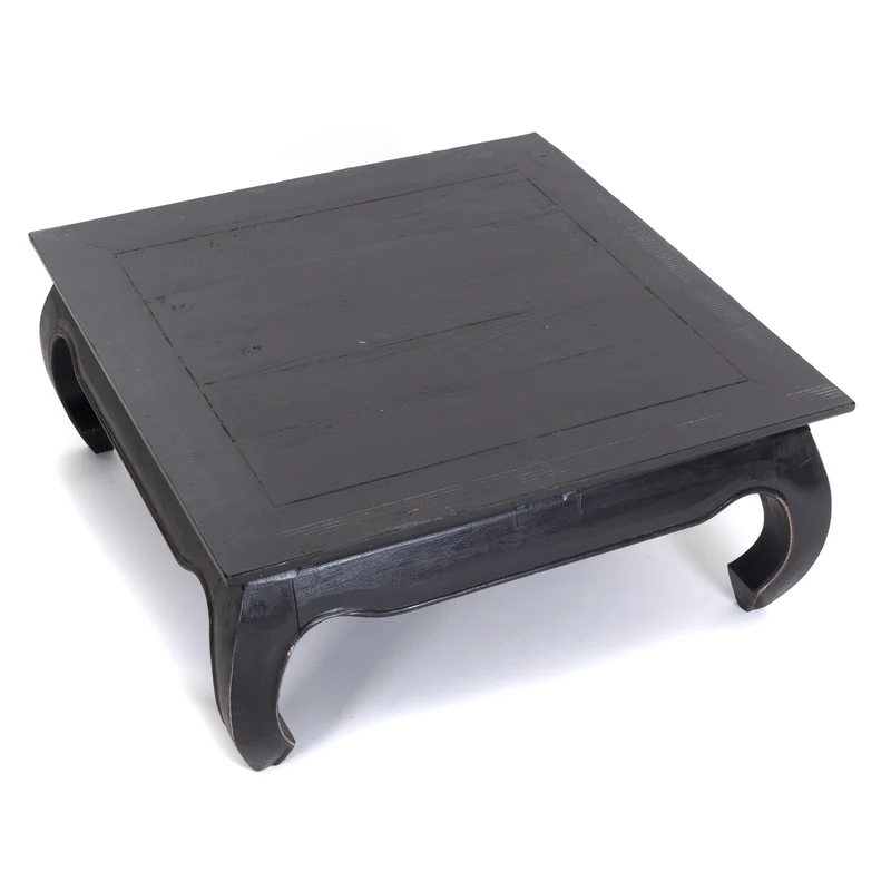 OPIUMTISCH "EAST 80" | 80x80x36 cm, Mahagoni | Beistelltisch | Farbe: 09 voodoo - schwarz