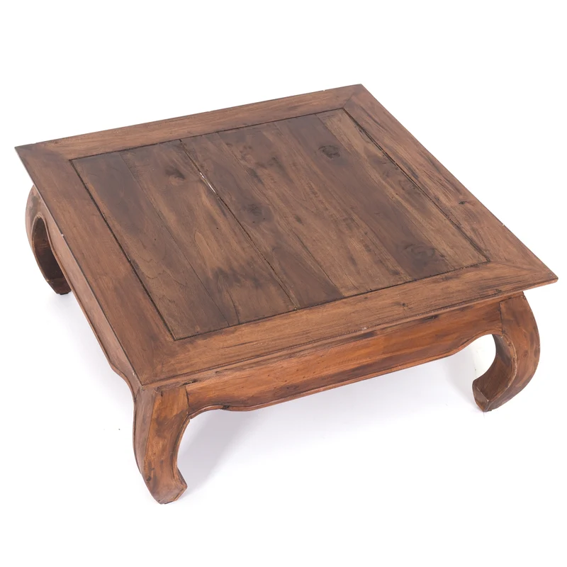OPIUMTISCH "EAST 80" | 80x80x36 cm, Mahagoni | Beistelltisch | Farbe: 02 hellbraun
