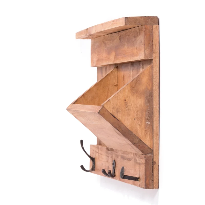 SCHLÜSSELBRETT "NATURA 50" | 50x35x13cm (BxHxT), Staufach | Garderobe | Farbe: 08 honigfarben gewachst
