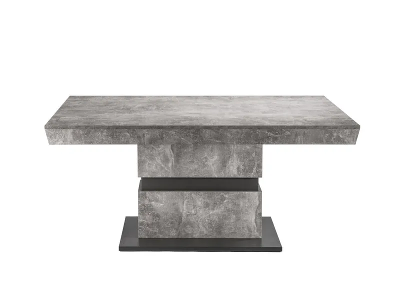 Esszimmertisch MATTHEW / Küchen-Tisch 140 cm mit Auszugsfunktion auf 195 cm / Auszugstisch Light Atelier oder Old Wood / Esstisch ausziehbar mit Einlegeplatte / 140-195 x 90, H 75 cm