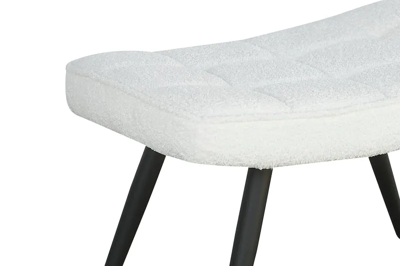 Hocker Uta / Cord grau, Samt schwarz, Webstoff dunkelgrau, Samt dunkelgrün, Webstoff sandfarben / Gestell schwarz pulverbeschichtet / Fuß-Ablage / Sitzhocker / B 60, H 39, T 41 cm
