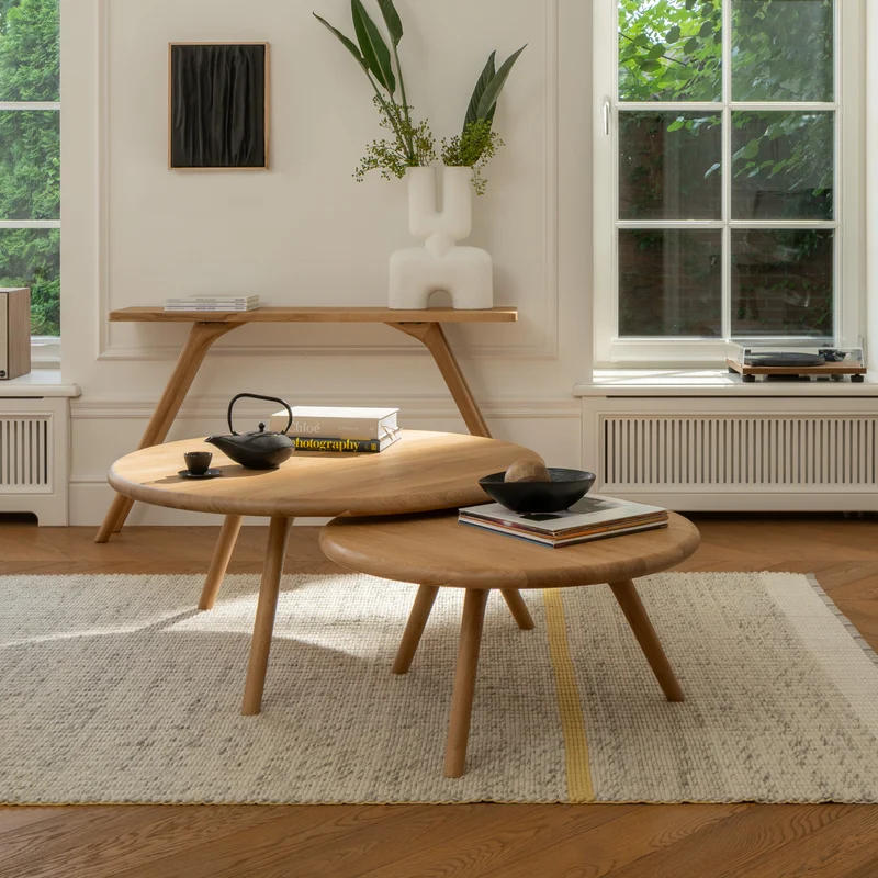 ARLEN Runder Couchtisch im Set