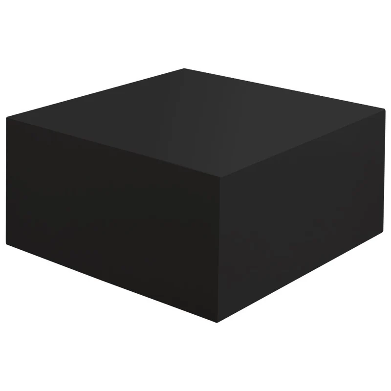 Couchtisch Hochglanz Schwarz, quadratisch – 60 × 60 cm