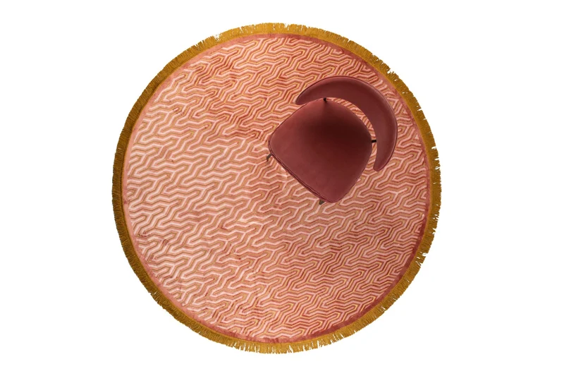 Bold Monkey Teppich I Feel So Soft Round 200 – Pink, Polyester, 200 × 200 × 0,55 cm