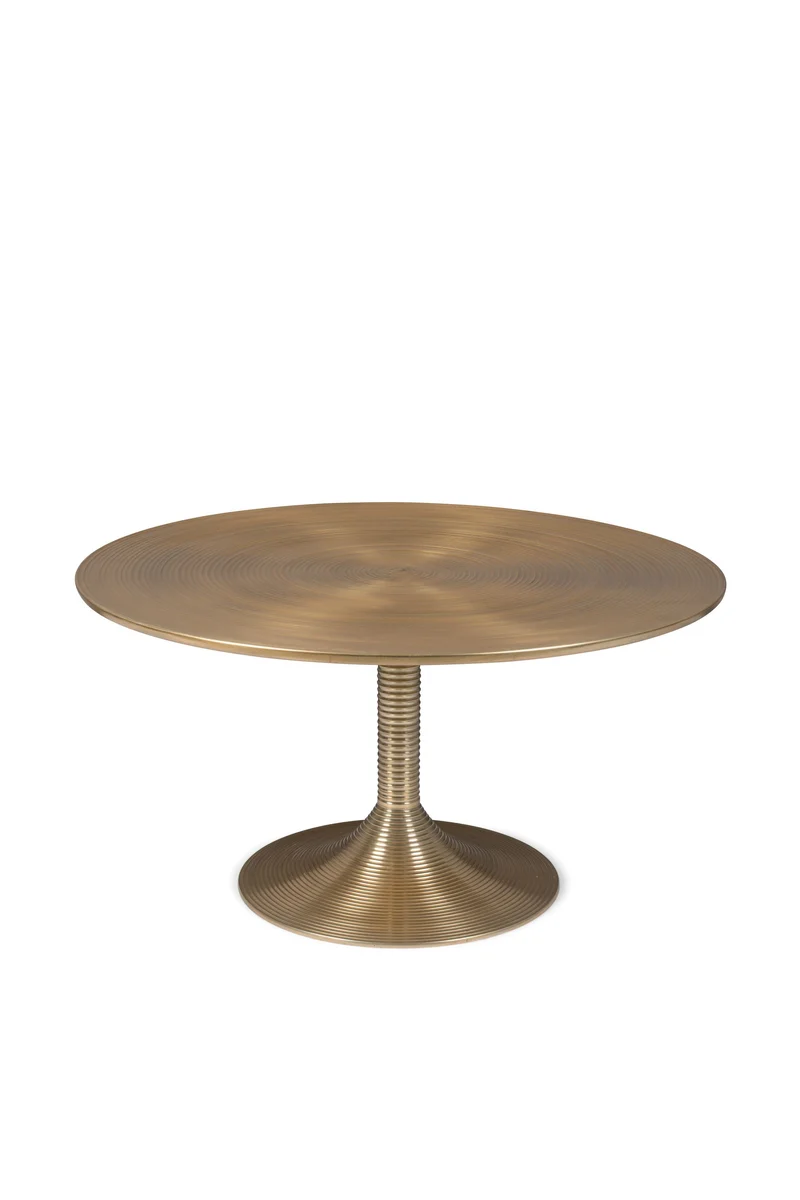 Bold Monkey Couchtisch Hypnotising Round – Gold, Aluminium, 77 × 77 × 40 cm