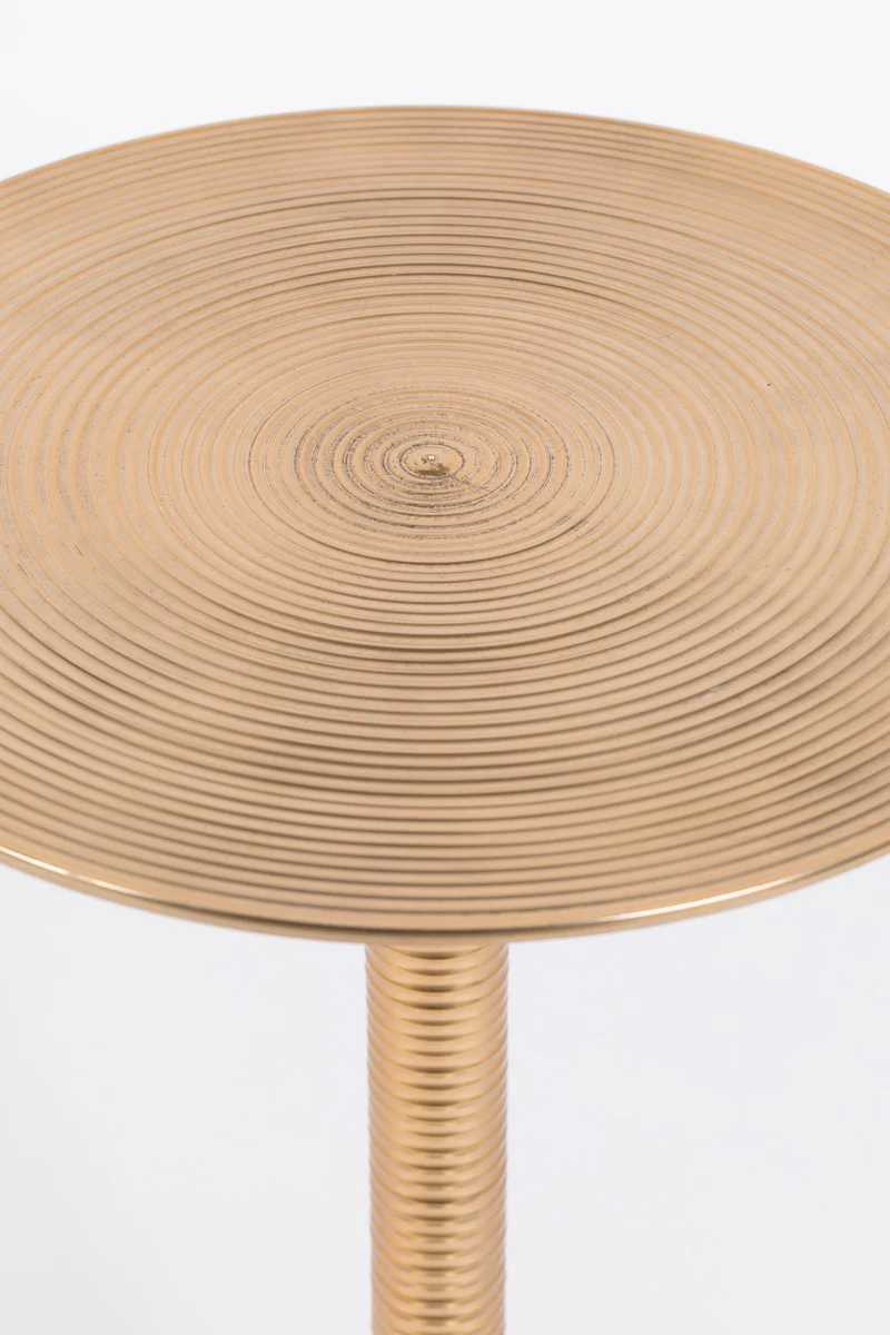 Bold Monkey Beistelltisch Hypnotising Round – Gold, Aluminium, 37 × 37 × 48 cm