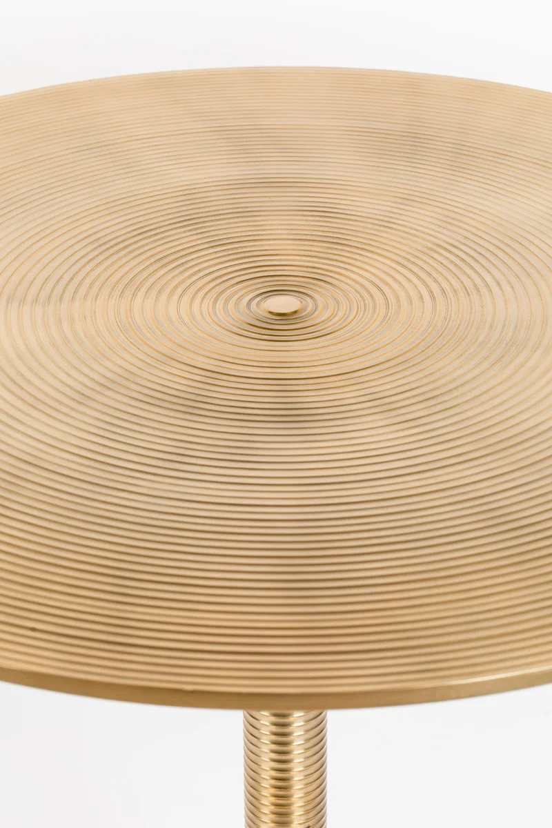 Bold Monkey Esstisch Hypnotising Round – Gold, Aluminium, 92 × 92 × 76 cm