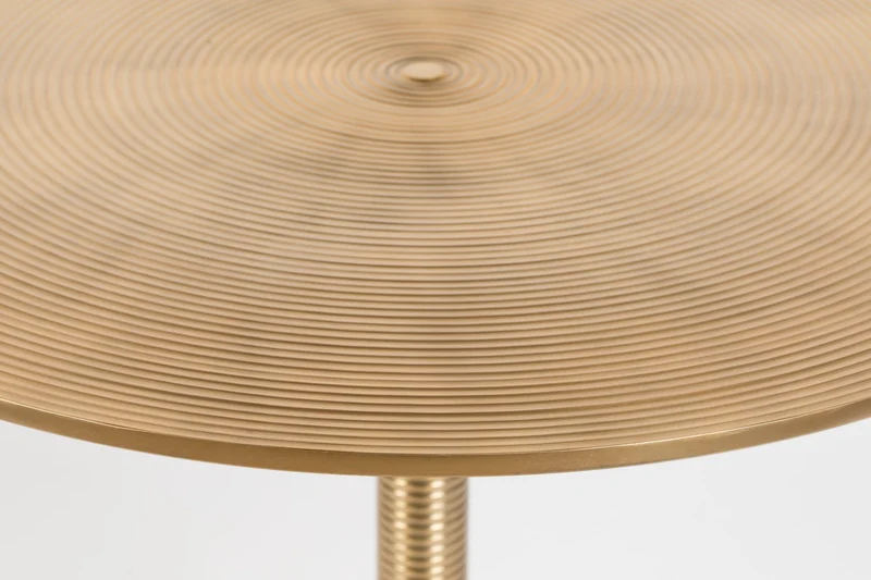 Bold Monkey Esstisch Hypnotising Round – Gold, Aluminium, 92 × 92 × 76 cm