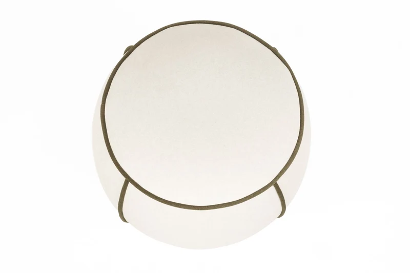 White Label Living Hocker Marina – Weiß, Polyester, 45 × 45 × 48 cm