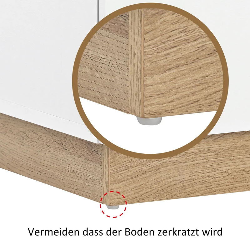 Nachttisch mit zwei Schubladen, 40 x 55 x 55 cm