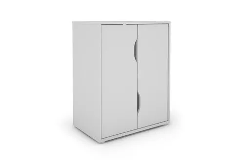 Aktenschrank BELFAST / mit viel Stauraum / 2 Türen / weiß oder anthazit / B 60, H 76,5, T 37 cm