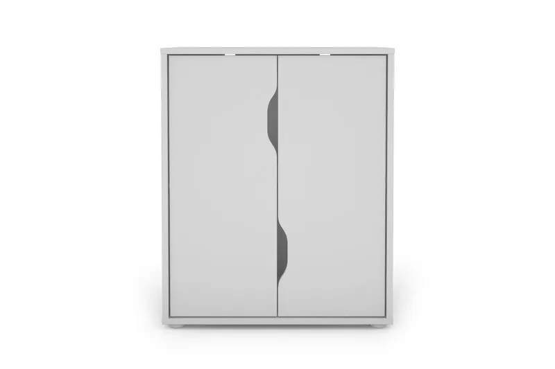 Aktenschrank BELFAST / mit viel Stauraum / 2 Türen / weiß oder anthazit / B 60, H 76,5, T 37 cm