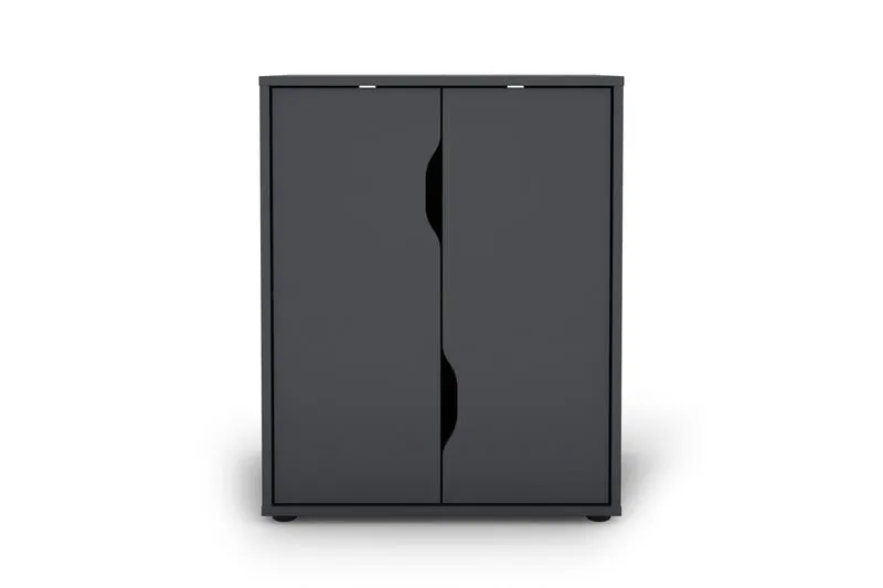 Aktenschrank BELFAST / mit viel Stauraum / 2 Türen / weiß oder anthazit / B 60, H 76,5, T 37 cm