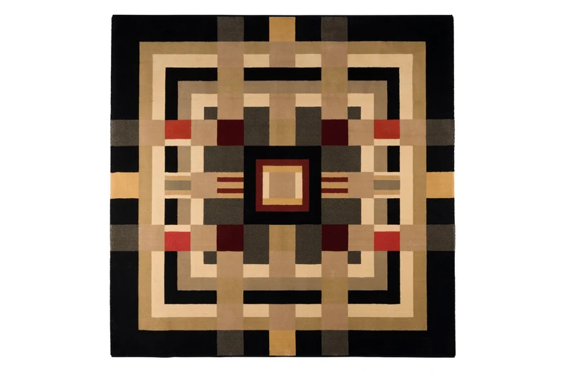 Bold Monkey Teppich Urban Maze 160 × 160 cm – Bunt
