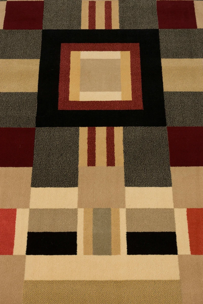 Bold Monkey Teppich Urban Maze 160 × 160 cm – Bunt
