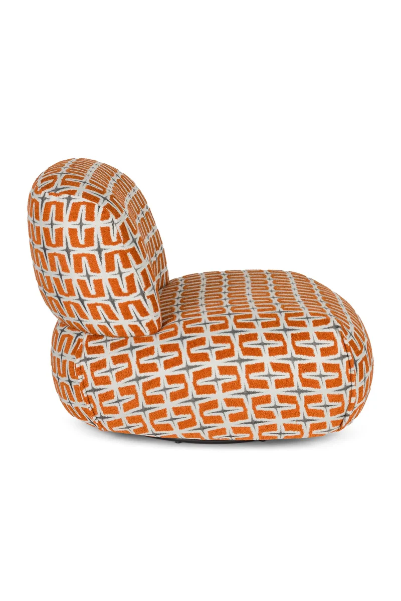 Bold Monkey Loungesessel Ritz Beige Burned – Orange, Polyester, 92 × 81,5 × 71 cm