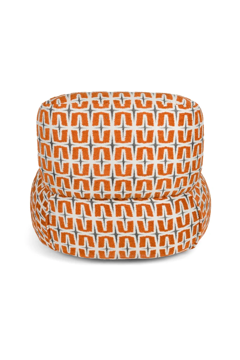Bold Monkey Loungesessel Ritz Beige Burned – Orange, Polyester, 92 × 81,5 × 71 cm