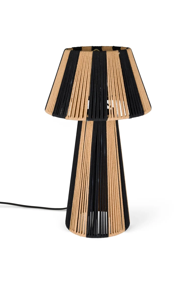 Bold Monkey Tischleuchte Stripe it up – Schwarz, Eisen, 29 × 29 × 51 cm